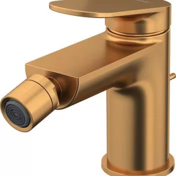 Baterie bideu Duravit Wave ventil pop-up bronz periat imagine