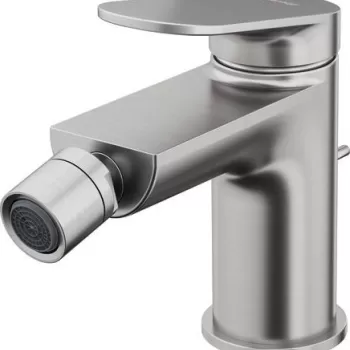 Baterie bideu Duravit Wave ventil pop-up inox periat imagine