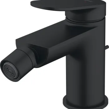 Baterie bideu Duravit Wave ventil pop-up negru mat imagine