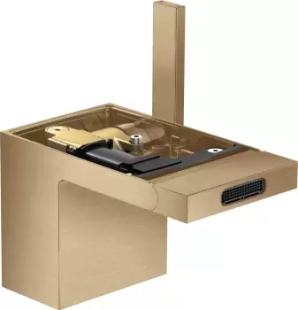 Baterie bideu Hansgrohe Axor MyEdition ventil push-open fara placa superioara bronz periat imagine