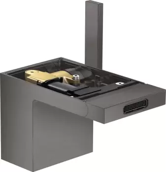 Baterie bideu Hansgrohe Axor MyEdition ventil push-open fara placa superioara crom negru periat imagine