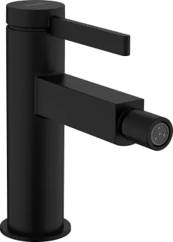 Baterie bideu Hansgrohe Finoris ventil push-open negru mat imagine