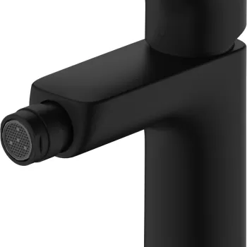 Baterie bideu Hansgrohe Logis 100 ventil pop-up negru mat imagine