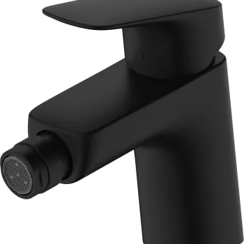 Baterie bideu Hansgrohe Logis 70 ventil pop-up negru mat imagine