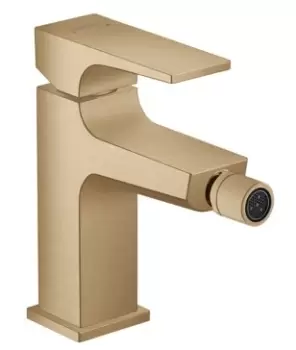Baterie bideu Hansgrohe Metropol cu ventil push-open bronz periat imagine