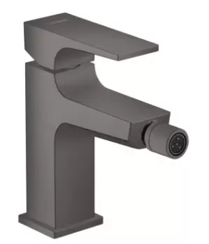 Baterie bideu Hansgrohe Metropol cu ventil push-open negru periat imagine