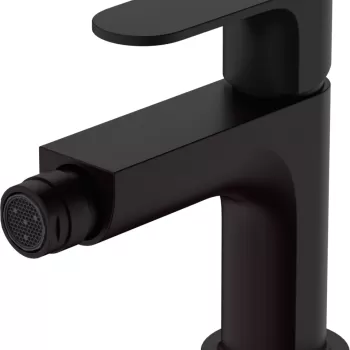 Baterie bideu Hansgrohe Rebris S EcoSmart ventil metalic pop-up negru mat imagine