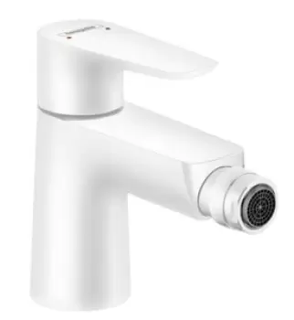 Baterie bideu Hansgrohe Talis E cu ventil pop-up alb mat imagine