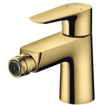 Baterie bideu Hansgrohe Talis E cu ventil pop-up gold optic lustruit imagine