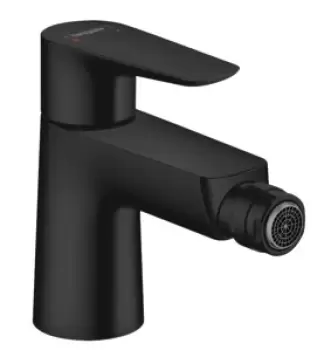 Baterie bideu Hansgrohe Talis E cu ventil pop-up negru mat imagine