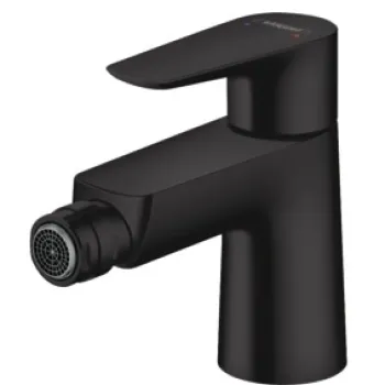 Baterie bideu Hansgrohe Talis E cu ventil pop-up negru mat imagine