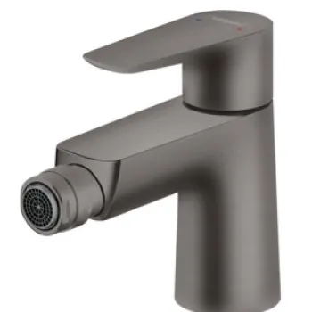 Baterie bideu Hansgrohe Talis E cu ventil pop-up negru periat imagine