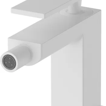 Baterie bideu Hansgrohe Tecturis E ventil pop-up alb mat imagine