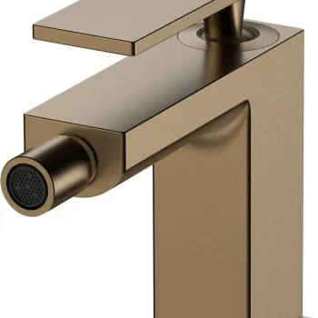 Baterie bideu Hansgrohe Tecturis E ventil pop-up bronz periat imagine
