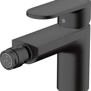 Baterie bideu Hansgrohe Vernis Blend cu ventil pop-up negru mat imagine