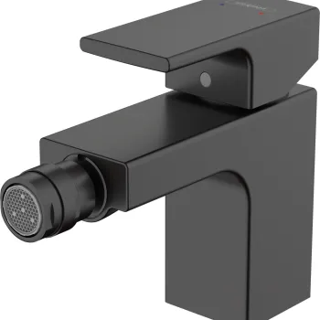 Baterie bideu Hansgrohe Vernis Shape cu ventil pop-up negru mat imagine
