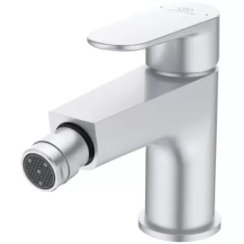 Baterie bideu Ideal Standard Cerafine O ventil click-clack argintiu imagine