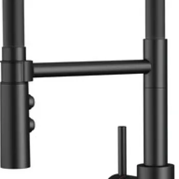 Baterie bucatarie Blanco Catris-S Flexo cu pipa flexibila negru mat imagine