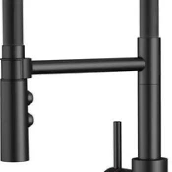 Baterie bucatarie Blanco Catris-S Flexo cu pipa flexibila negru mat imagine