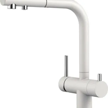 Baterie bucatarie Blanco Fontas-S II cu 3 cai dus extractibil alb imagine