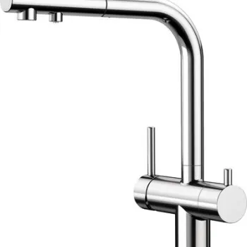 Baterie bucatarie Blanco Fontas-S II cu 3 cai dus extractibil crom imagine