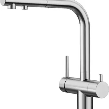 Baterie bucatarie Blanco Fontas-S II cu 3 cai dus extractibil inox imagine