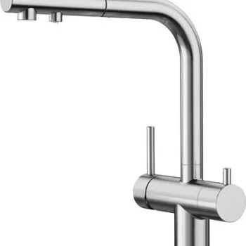 Baterie bucatarie Blanco Fontas-S II cu 3 cai dus extractibil inox imagine
