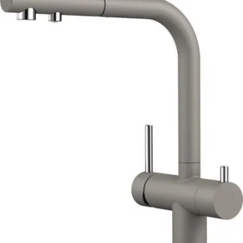 Baterie bucatarie Blanco Fontas-S II cu 3 cai dus extractibil maro trufe imagine