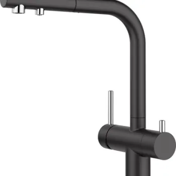 Baterie bucatarie Blanco Fontas-S II cu 3 cai dus extractibil negru imagine