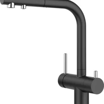 Baterie bucatarie Blanco Fontas-S II cu 3 cai dus extractibil negru imagine