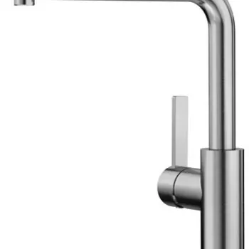 Baterie bucatarie Blanco Lanora cu pipa inalta pivotanta inox periat imagine