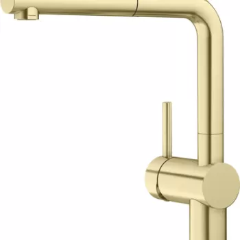 Baterie bucatarie Blanco Linux-S cu dus extractibil auriu satinat imagine