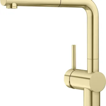 Baterie bucatarie Blanco Linux-S cu dus extractibil auriu satinat imagine