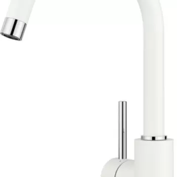 Baterie bucatarie Blanco Mida cu pipa inalta pivotanta alb imagine