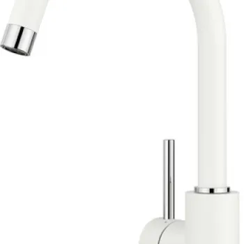 Baterie bucatarie Blanco Mida cu pipa inalta pivotanta alb imagine