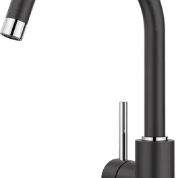 Baterie bucatarie Blanco Mida cu pipa inalta pivotanta antracit imagine