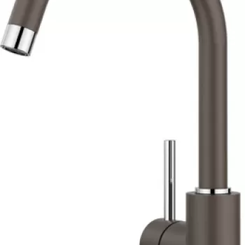 Baterie bucatarie Blanco Mida cu pipa inalta pivotanta maro cafea imagine