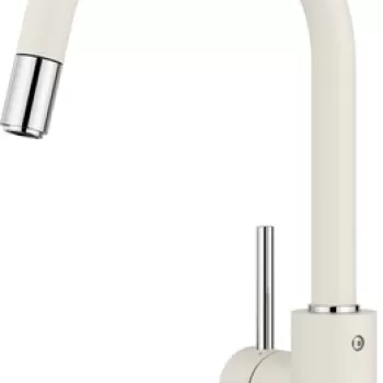 Baterie bucatarie Blanco Mida-S cu dus extractibil alb antic imagine