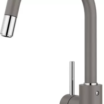 Baterie bucatarie Blanco Mida-S cu dus extractibil gri vulcan imagine