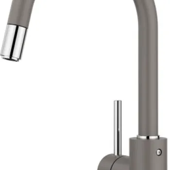 Baterie bucatarie Blanco Mida-S cu dus extractibil gri vulcan imagine