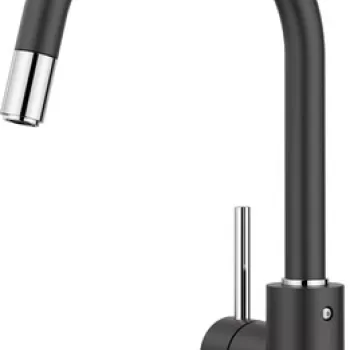 Baterie bucatarie Blanco Mida-S cu dus extractibil negru imagine