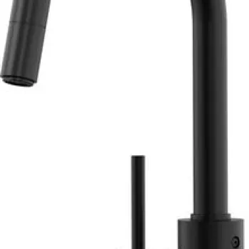 Baterie bucatarie Blanco Mida-S cu dus extractibil negru mat imagine