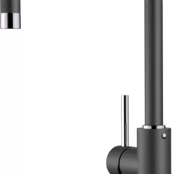 Baterie bucatarie Blanco Mili cu pipa inalta pivotanta antracit imagine