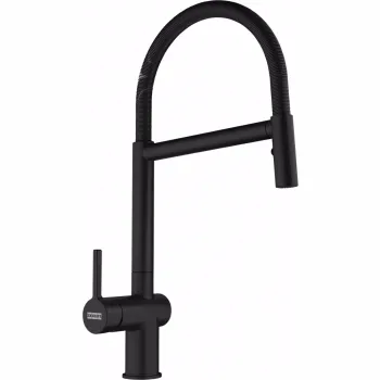 Baterie bucatarie Franke Active Jet dublu Semi-profesionala tip S pipa flexibila Black Matt imagine