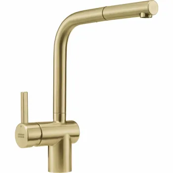 Baterie bucatarie Franke Atlas Neo inox cu pipa extractibila Gold imagine