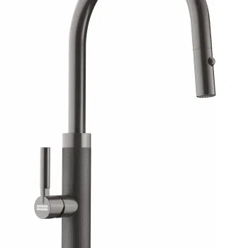 Baterie bucatarie Franke Mythos Masterpiece J cu dus extractibil antracit imagine