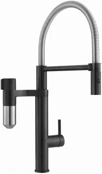 Baterie bucatarie Franke Vital Semi-Pro pipa flexibila cu 2 jeturi filtru integrat Matte Black imagine