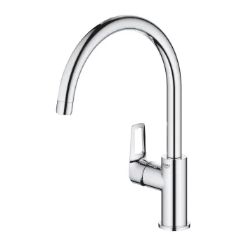 Baterie bucatarie Grohe BauLoop cu pipa C crom imagine