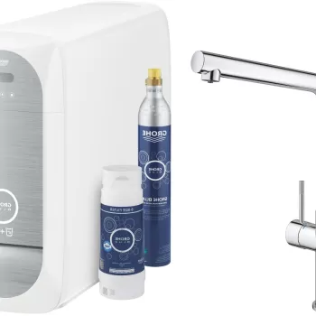 Baterie bucatarie Grohe Blue Home cu sistem de filtrare racire si carbonatare apa pipa L crom imagine