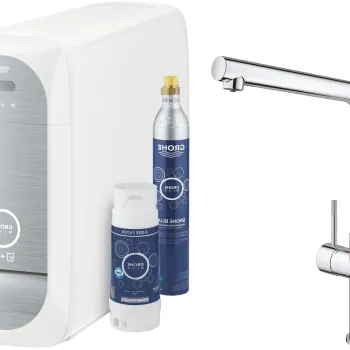 Baterie bucatarie Grohe Blue Home cu sistem de filtrare  racire si carbonatare apa  pipa L  crom imagine